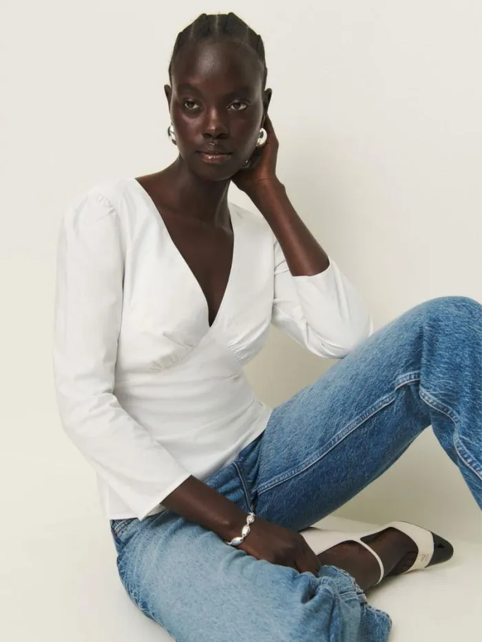 The Reformation Marisa Top White 8211 Clothing