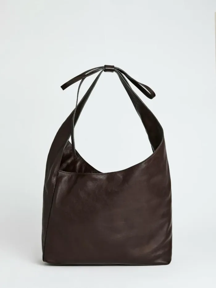 The Reformation Medium Vittoria Tote Bag Tobacco Leather 8211 Bags