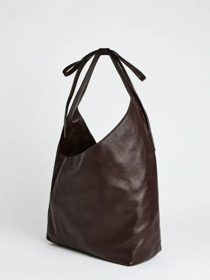 The Reformation Medium Vittoria Tote Bag Tobacco Leather 8211 Bags
