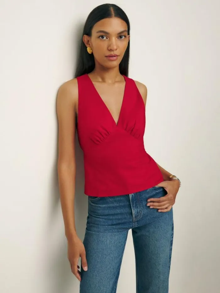 The Reformation Meg Top Lipstick 8211 Clothing