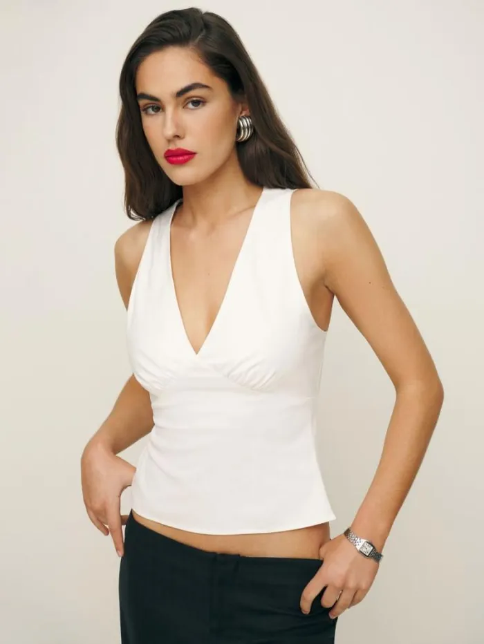 The Reformation Meg Top White 8211 Clothing