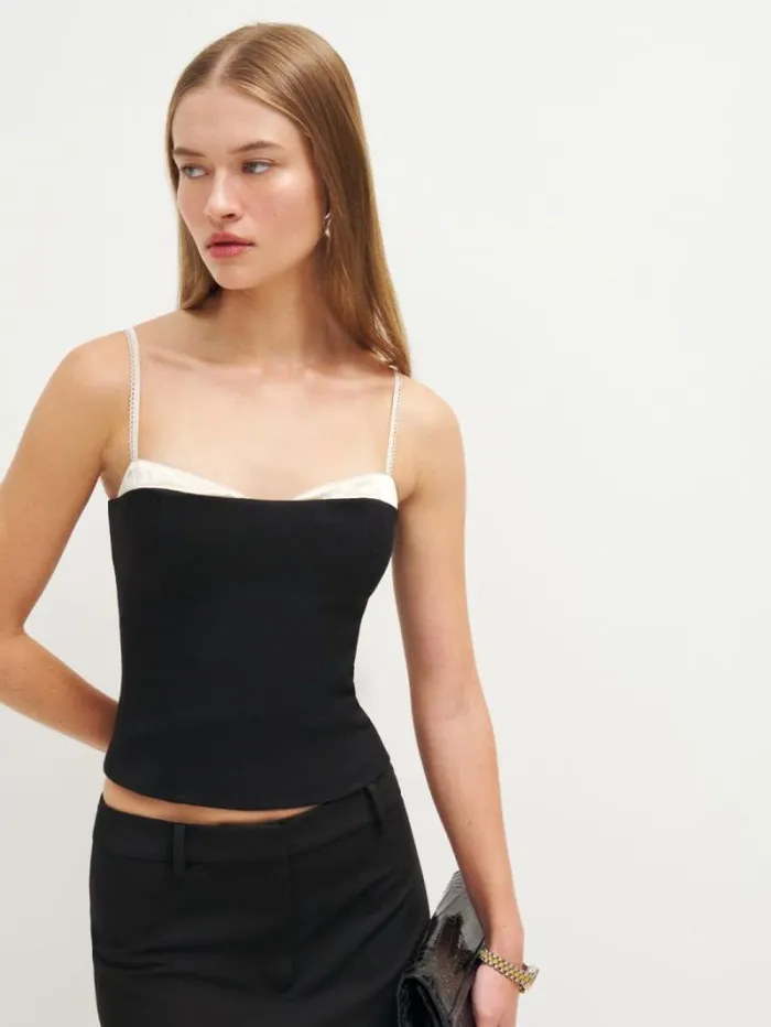 The Reformation Melanie Top Black 8211 Clothing