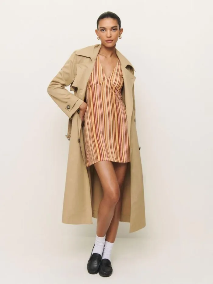 The Reformation Merritt Knit Dress Solstice Stripe 8211 Clothing