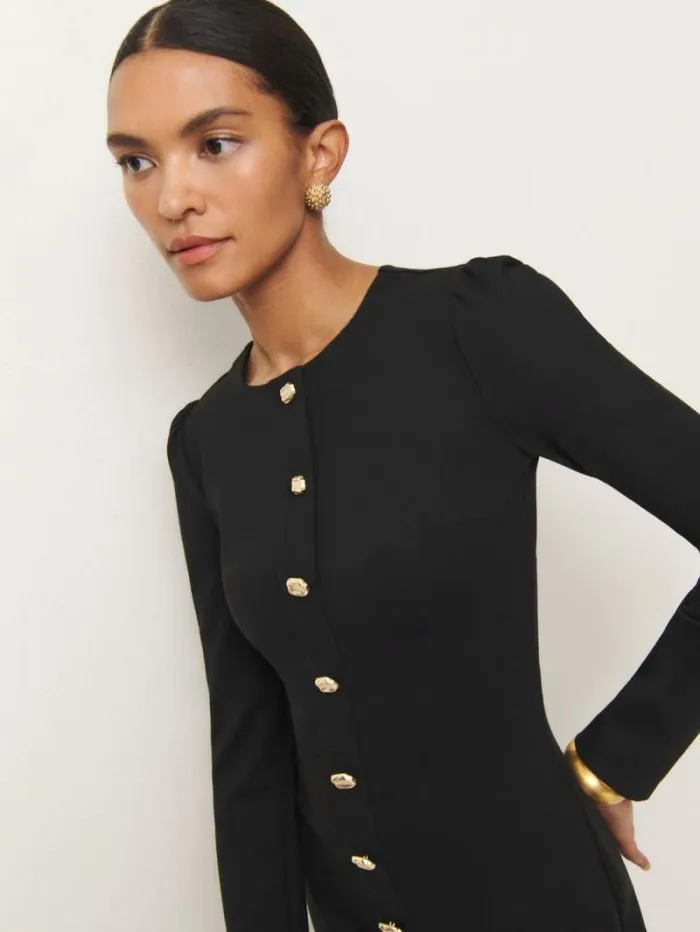 The Reformation Micah Knit Dress Black 8211 Clothing