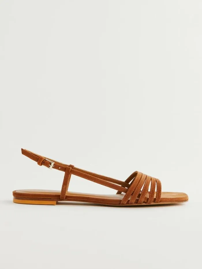 The Reformation Millie Lattice Flat Sandal Toasted Brown Suede 8211 Shoes
