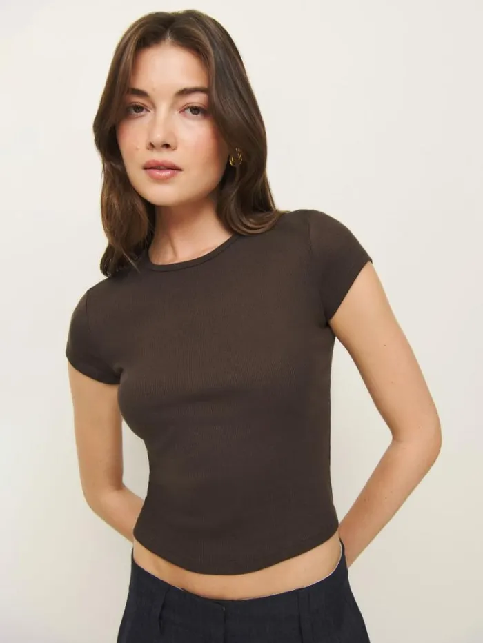 The Reformation Muse Tee Mole 8211 Clothing