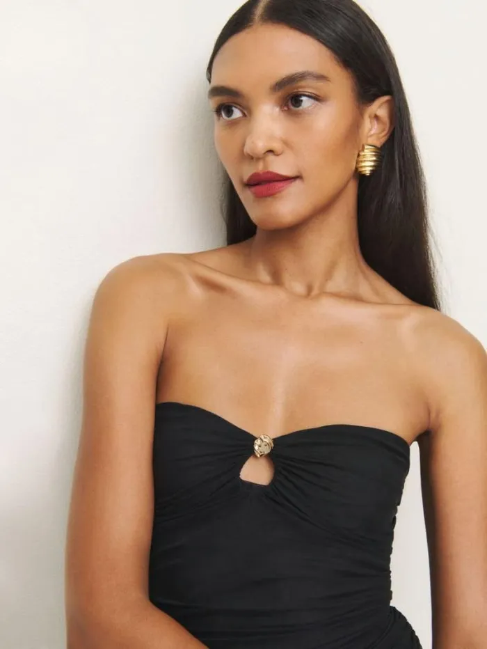 The Reformation Myra Knit Top Black 8211 Clothing