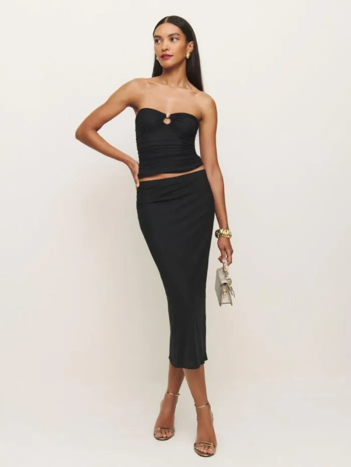 The Reformation Myra Knit Top Black 8211 Clothing