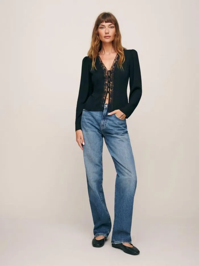 The Reformation Nadene Top Black 8211 Clothing