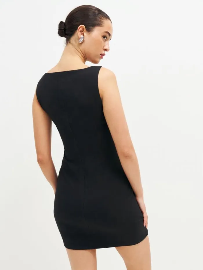 The Reformation Nataly Knit Dress Black 8211 Clothing