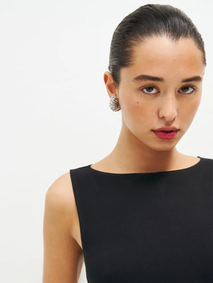 The Reformation Nataly Knit Dress Black 8211 Clothing