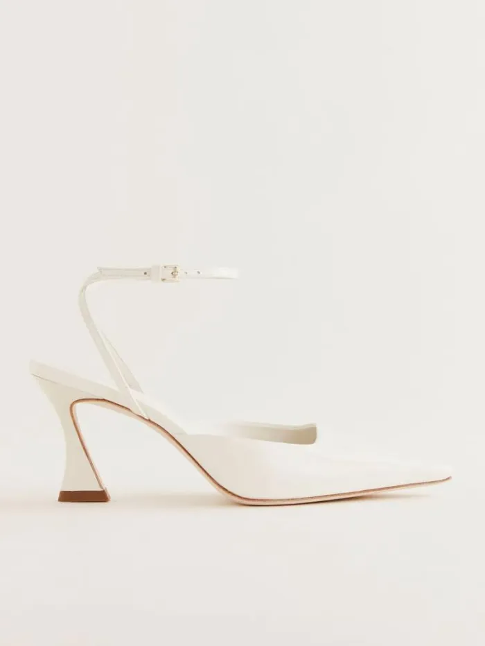 The Reformation Natasha Pump White Patent 8211 WeddingsShoes