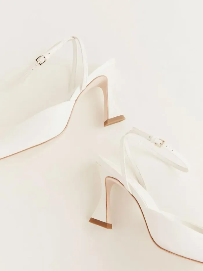 The Reformation Natasha Pump White Patent 8211 WeddingsShoes