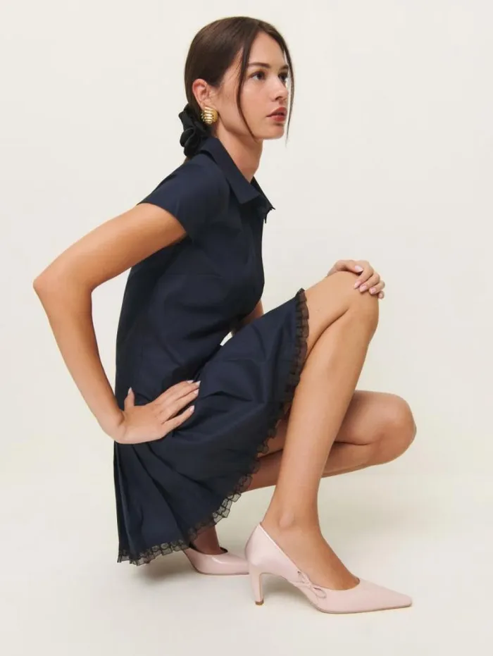 The Reformation Neve Bow Pump Alabaster 8211 Shoes
