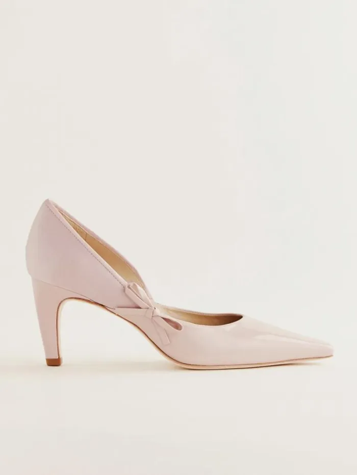 The Reformation Neve Bow Pump Alabaster 8211 Shoes