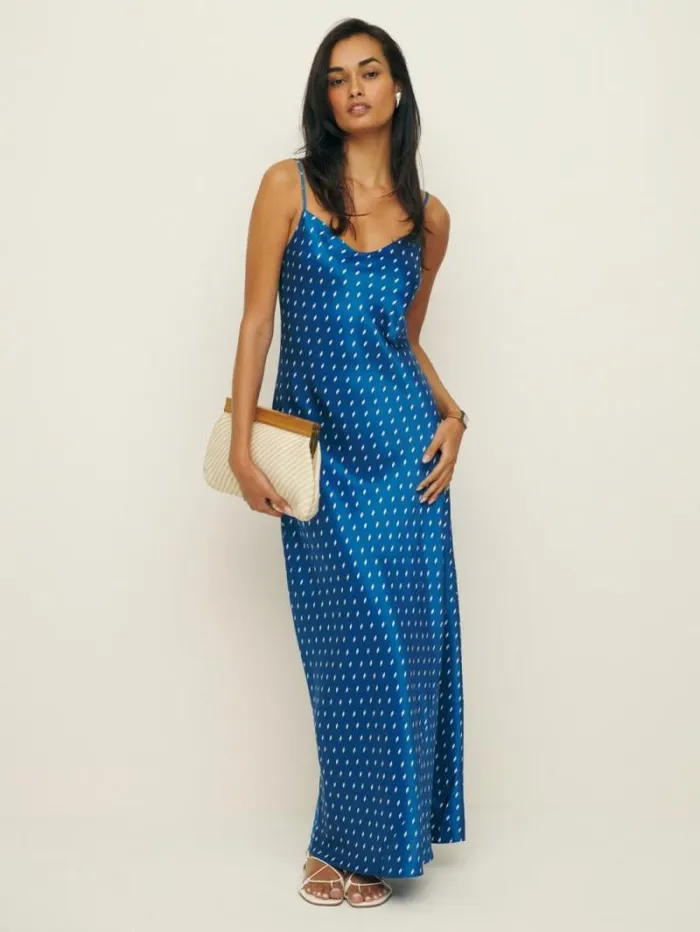 The Reformation Parma Silk Dress Diamante 8211 Weddings