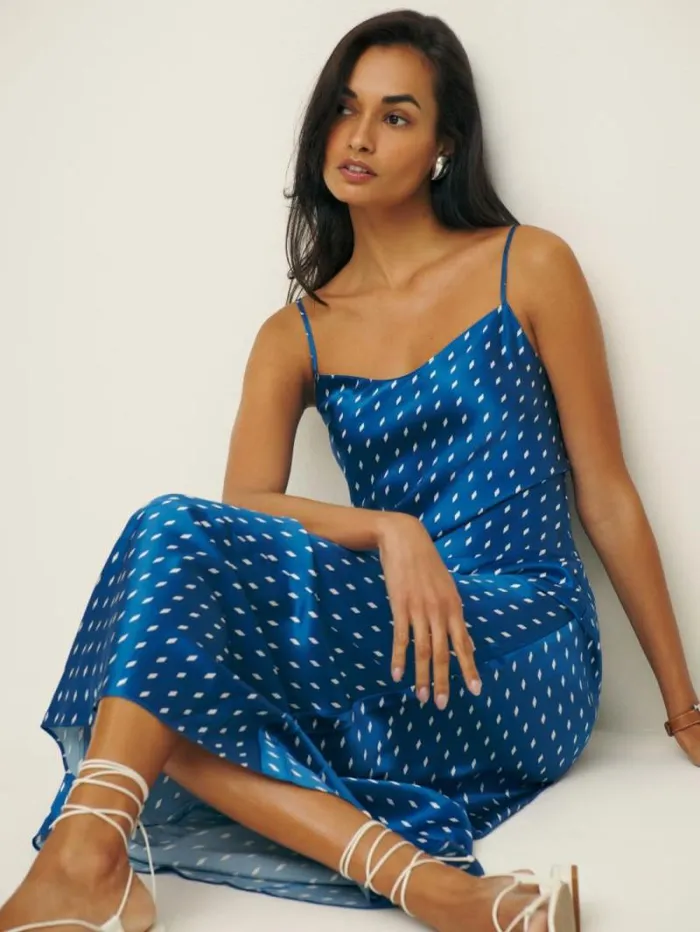 The Reformation Parma Silk Dress Diamante 8211 Weddings