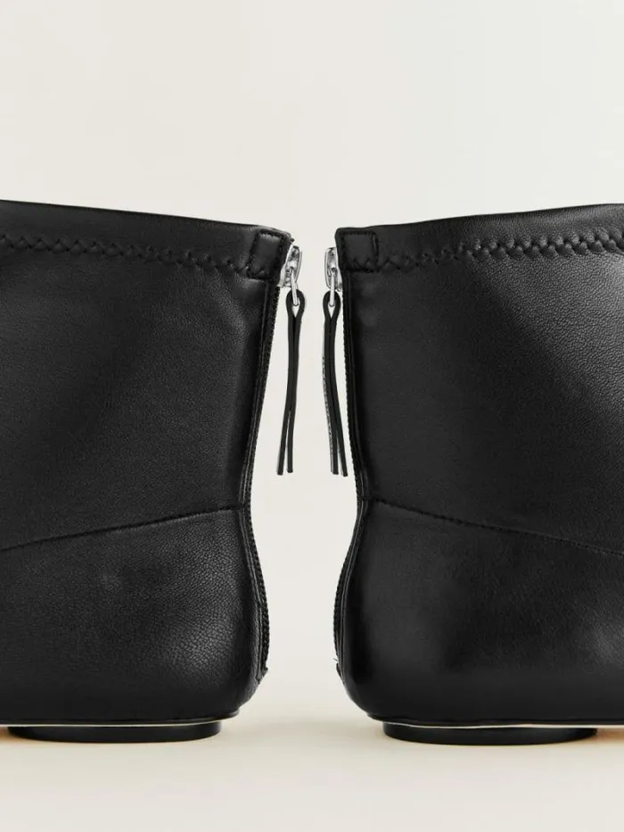 The Reformation Payton Stretch Bootie Black Stretch Leather 8211 Shoes