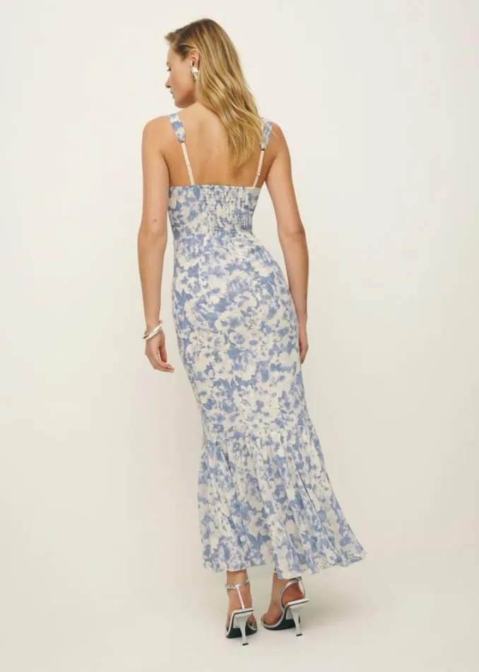 The Reformation Petites Irisa Dress Larkspur 8211 Clothing