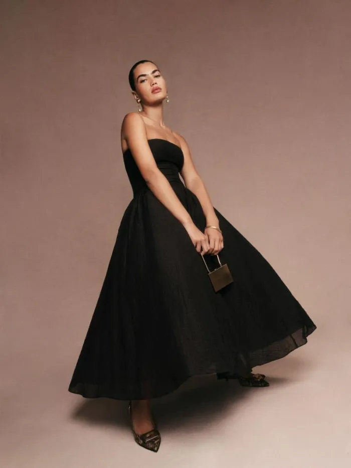 The Reformation Rosy Dress Black 8211 Weddings