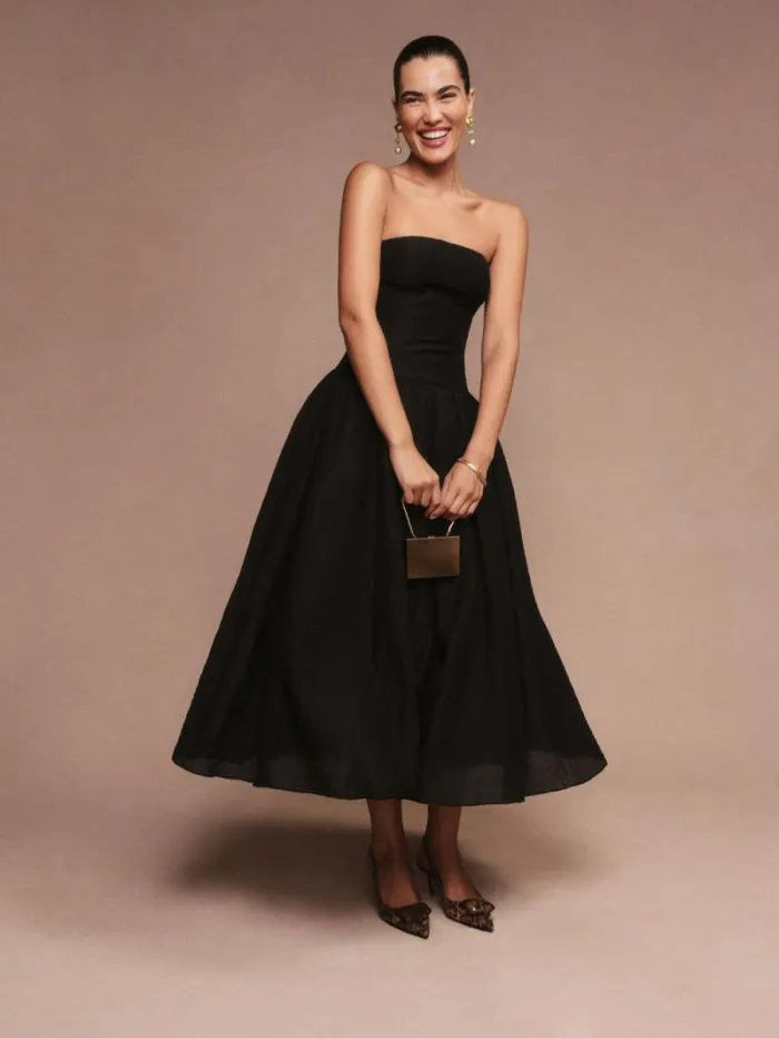 The Reformation Rosy Dress Black 8211 Weddings