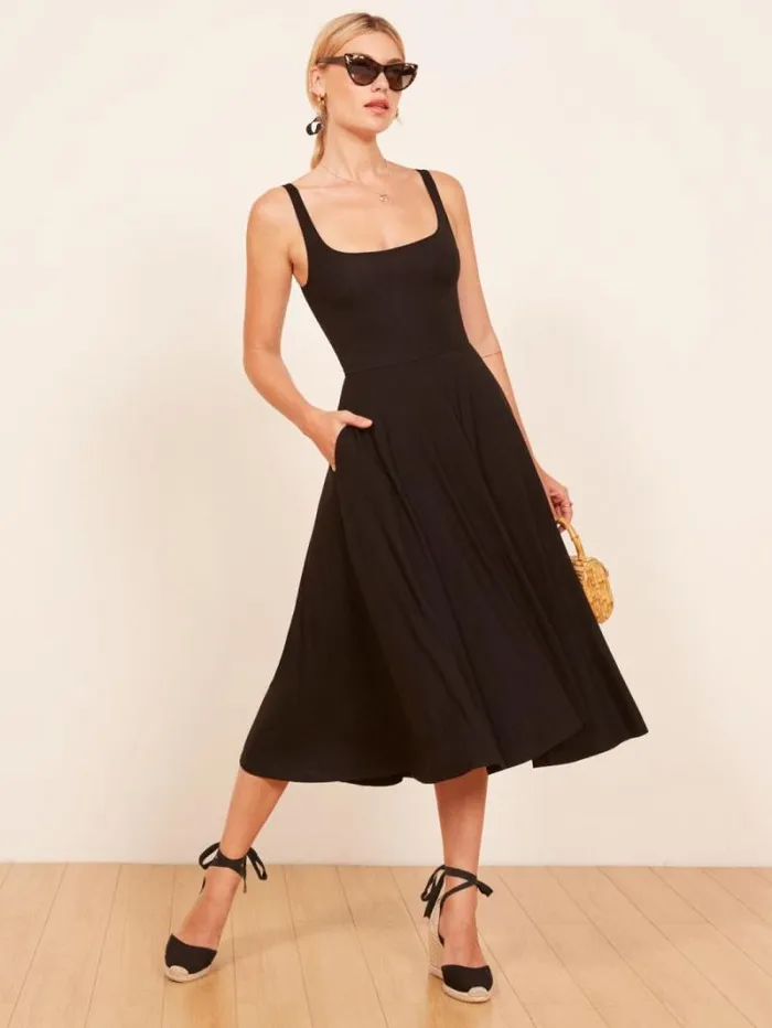 The Reformation Rou Knit Dress Black 8211 Clothing