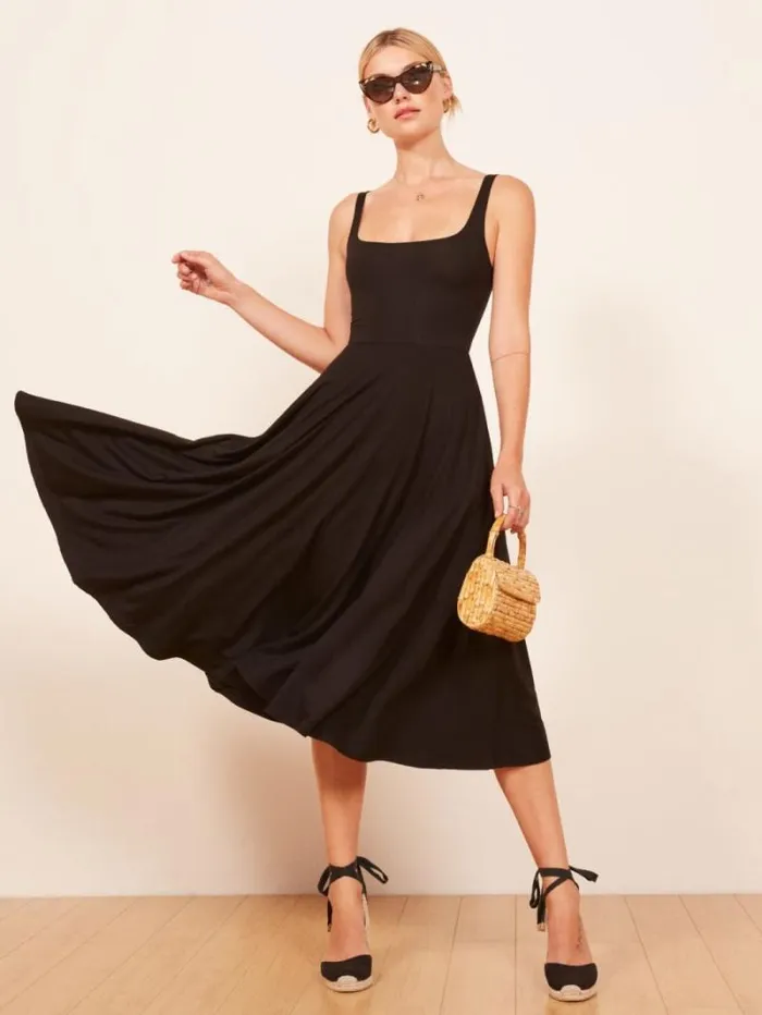 The Reformation Rou Knit Dress Black 8211 Clothing