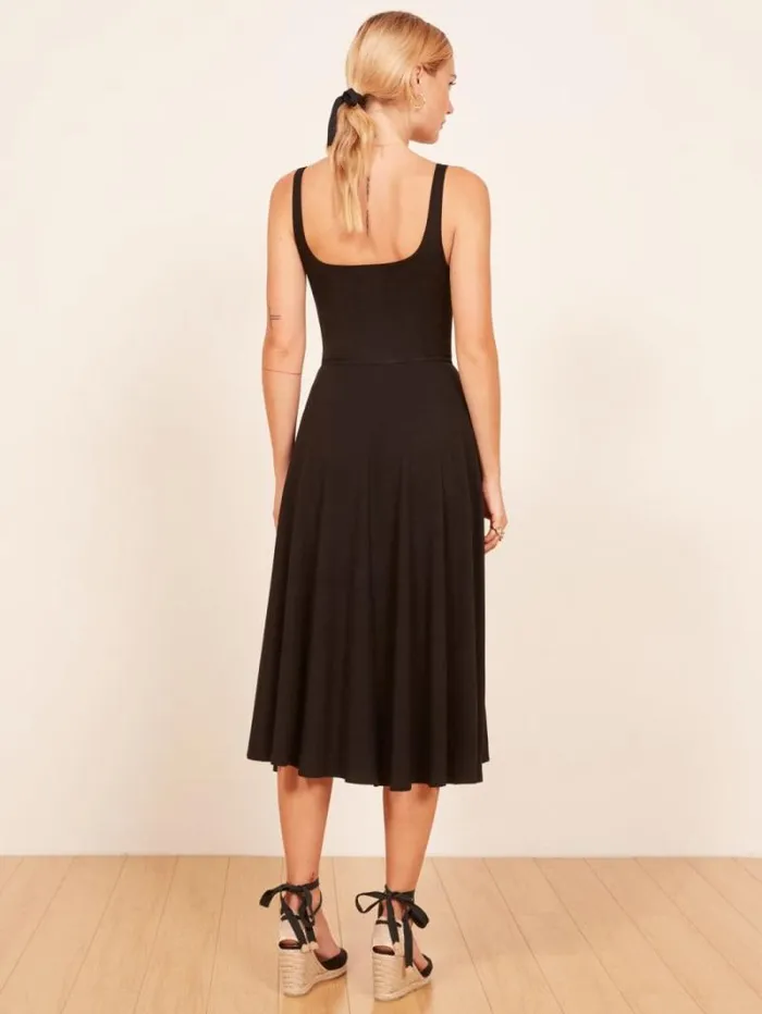 The Reformation Rou Knit Dress Black 8211 Clothing