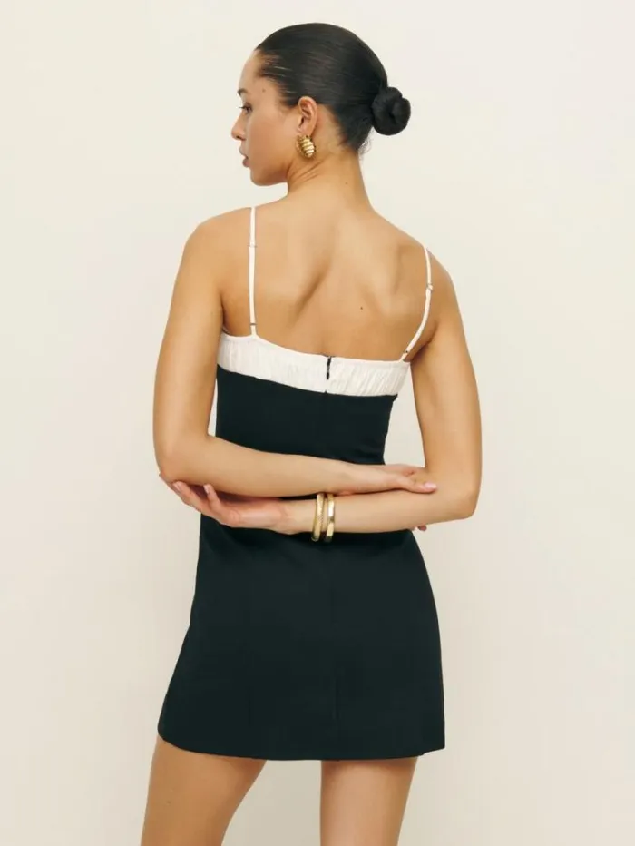 The Reformation Sadie Knit Dress Blackwhite 8211 Clothing