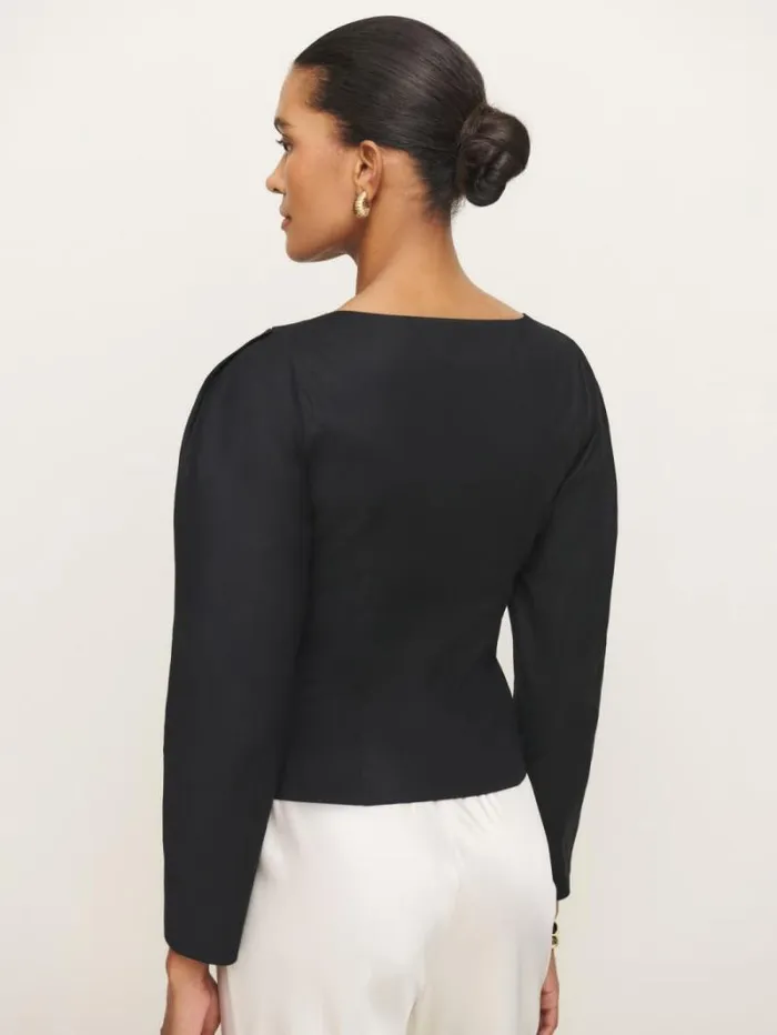 The Reformation Sarai Top Black 8211 Clothing