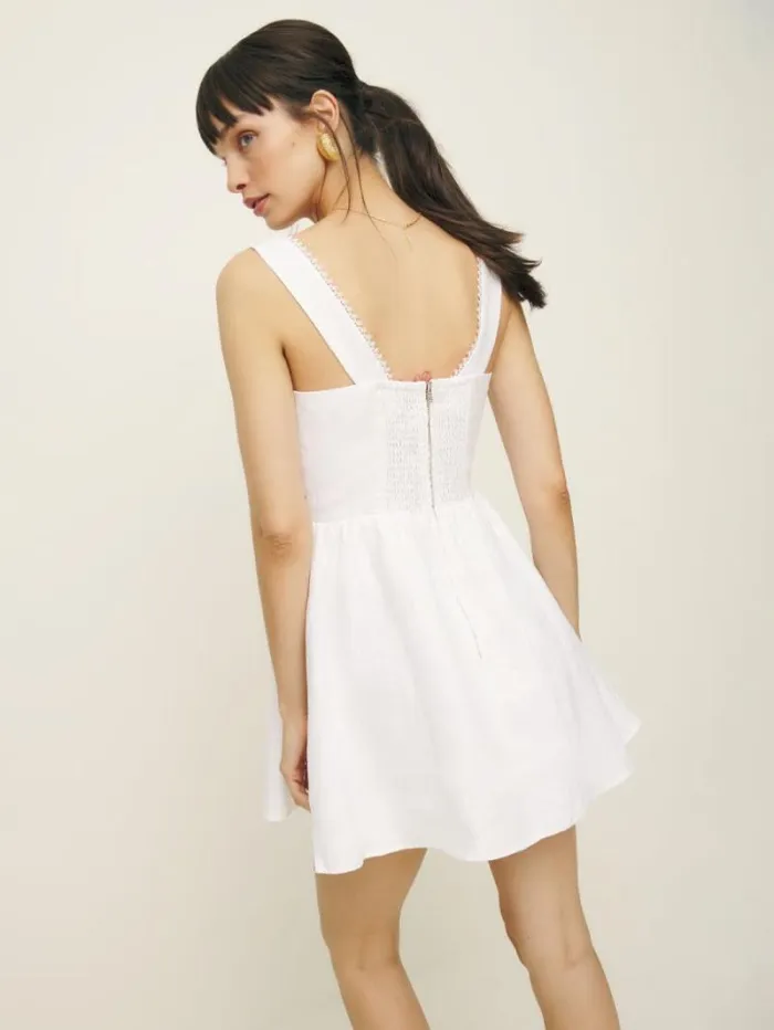 The Reformation Sheri Linen Dress White 8211 Clothing