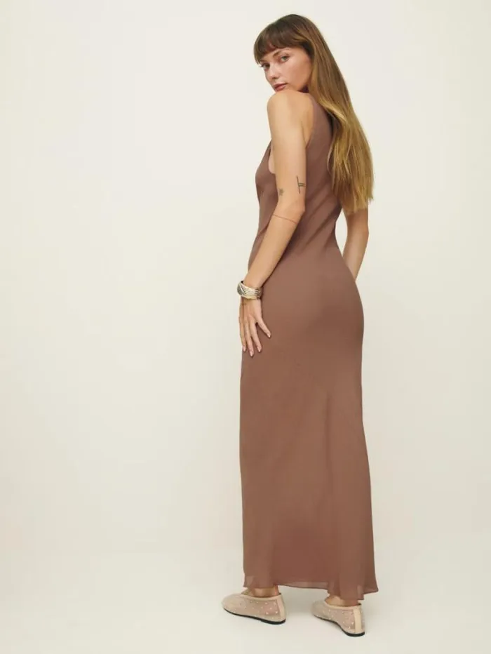 The Reformation Siana Dress Mink 8211 ClothingWeddings