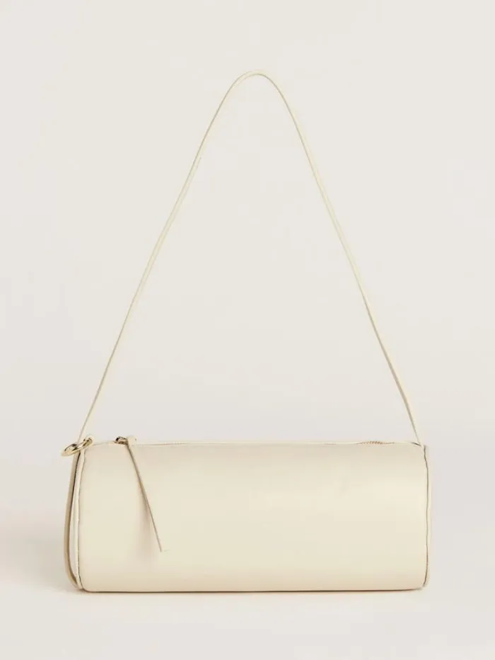 The Reformation Simona Cylinder Bag Cream Puff Leather 8211 Bags