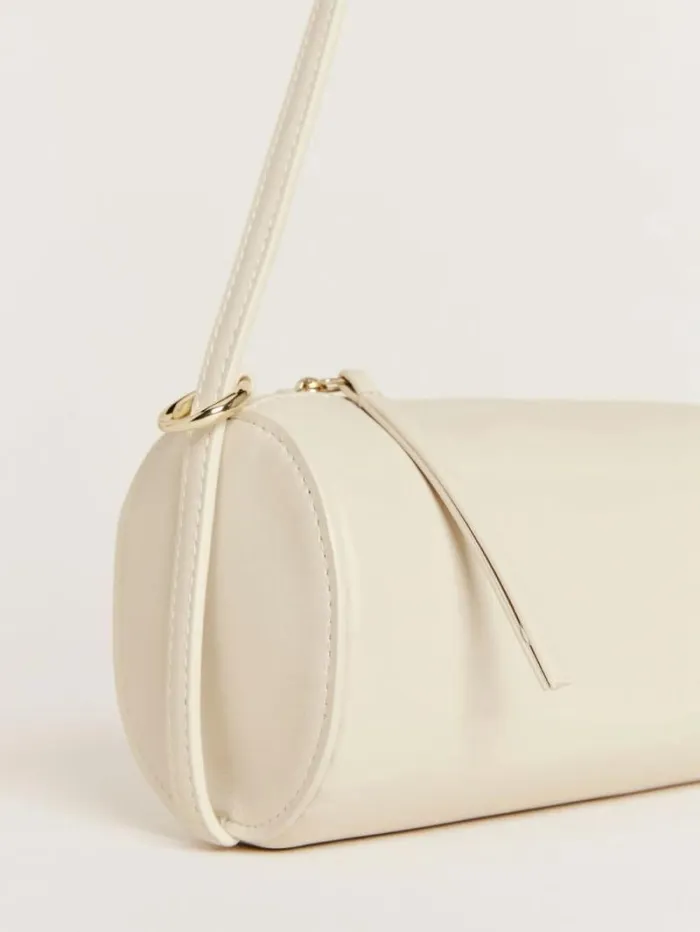 The Reformation Simona Cylinder Bag Cream Puff Leather 8211 Bags