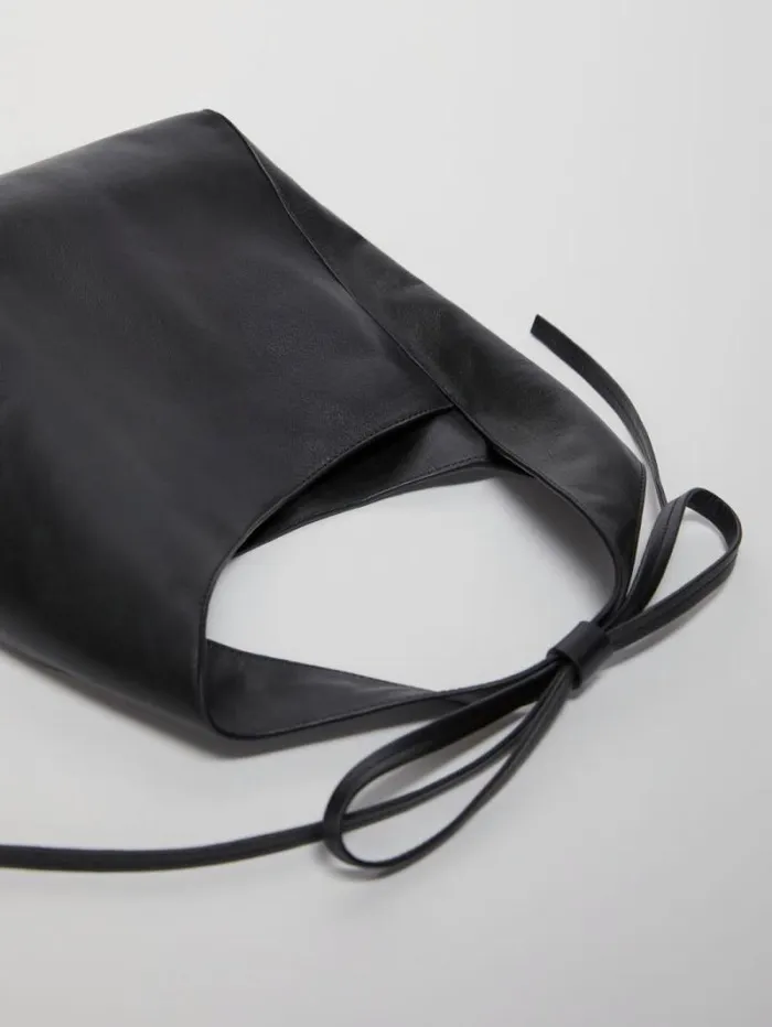 The Reformation Small Vittoria Tote Black Leather 8211 Bags