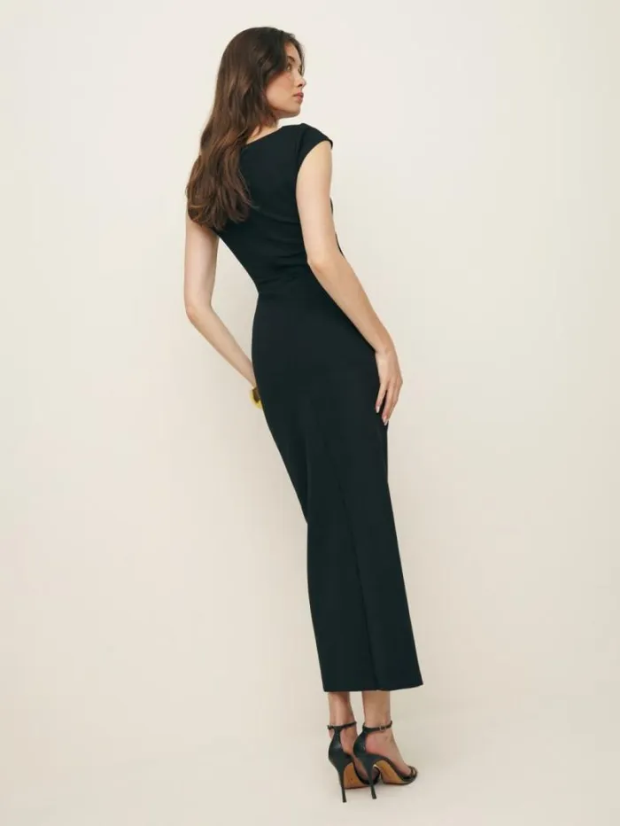 The Reformation Stella Knit Dress Black 8211 Clothing