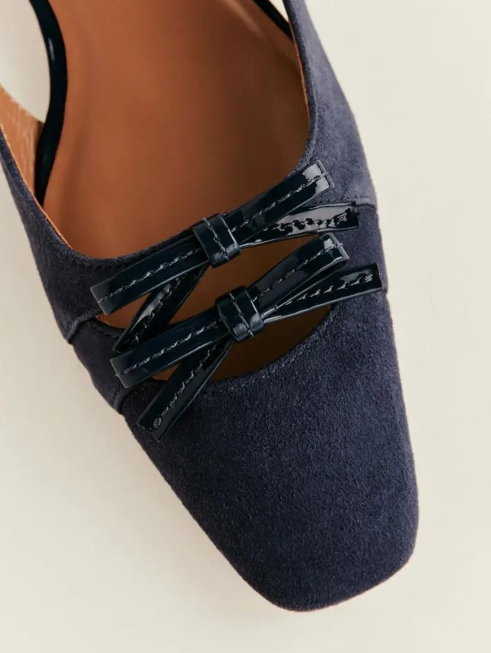 The Reformation Tammy Slingback Flat After Hours Suede 8211 Shoes