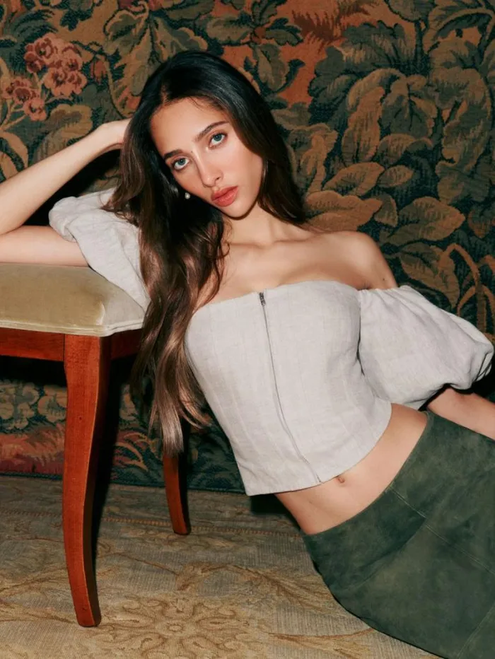 The Reformation Thayer Top Oatmeal 8211 Clothing