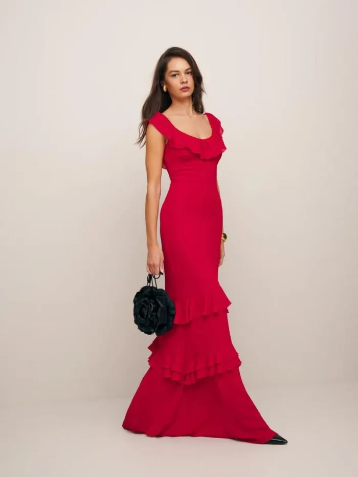 The Reformation Tripoli Dress Cherry 8211 ClothingWeddings