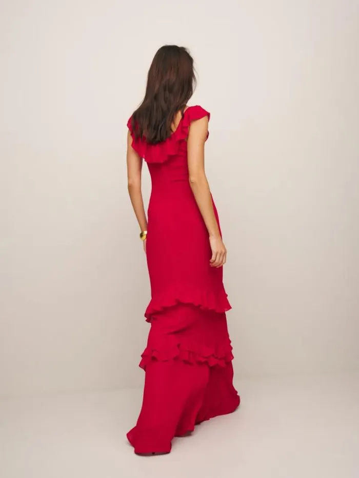 The Reformation Tripoli Dress Cherry 8211 ClothingWeddings
