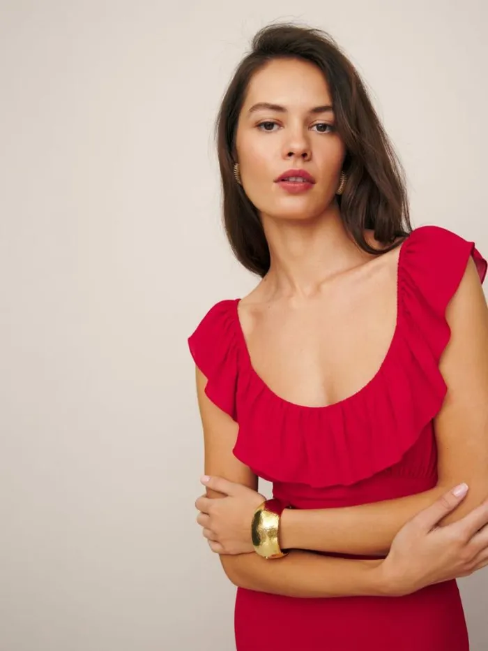The Reformation Tripoli Dress Cherry 8211 ClothingWeddings