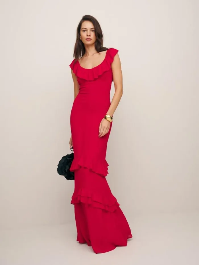 The Reformation Tripoli Dress Cherry 8211 ClothingWeddings