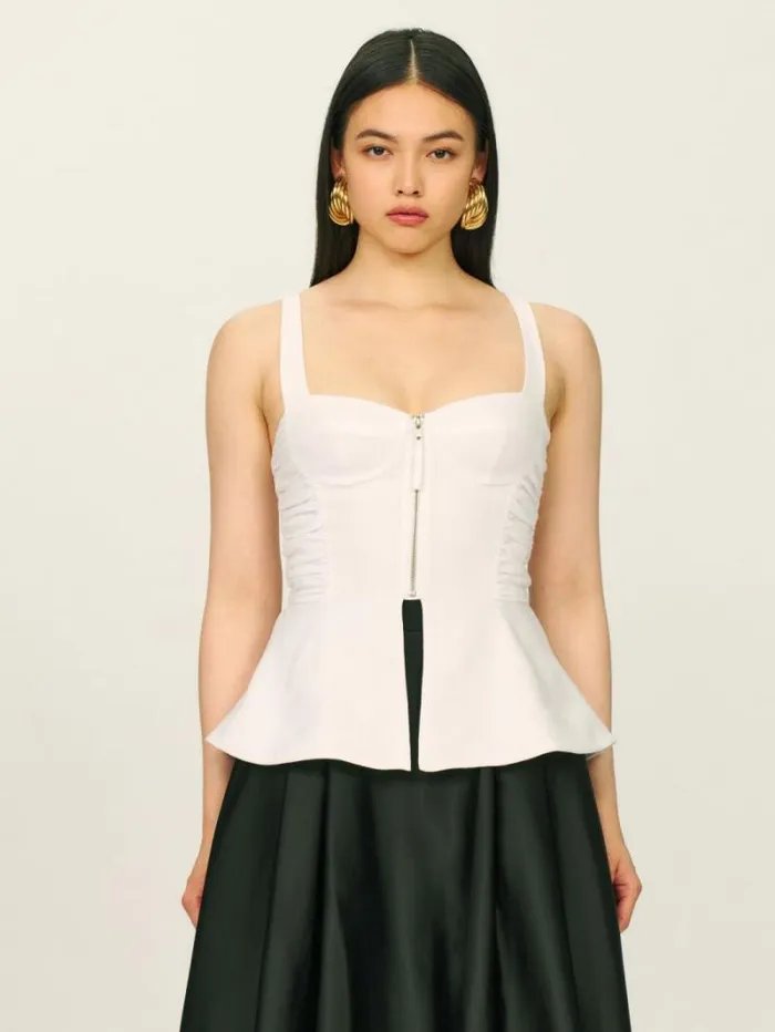 The Reformation Truro Top White 8211 Clothing