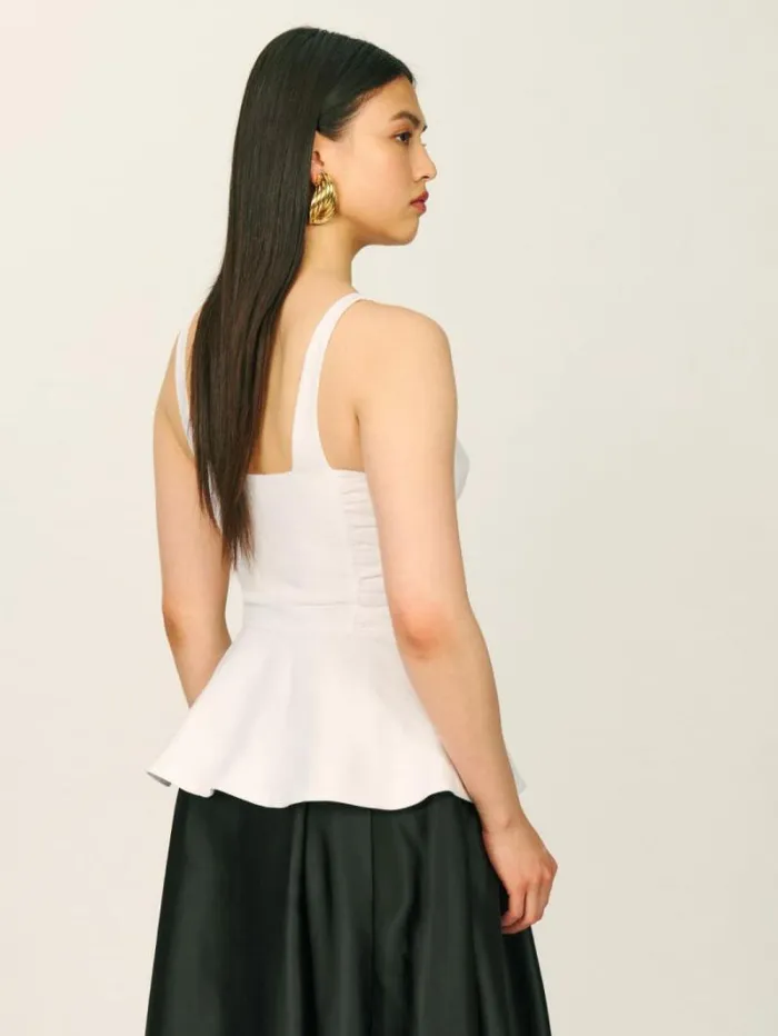 The Reformation Truro Top White 8211 Clothing