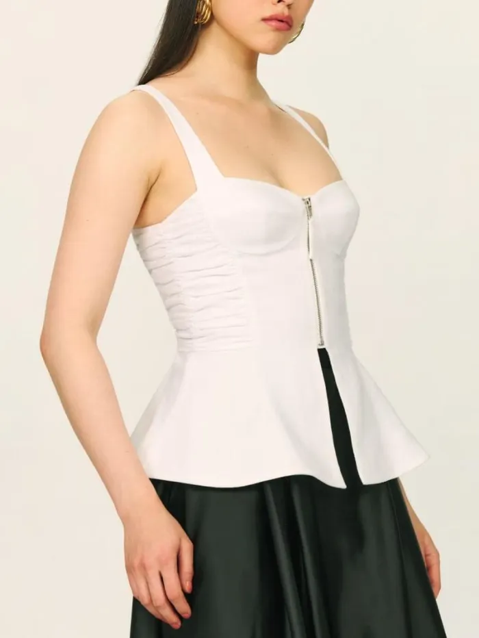 The Reformation Truro Top White 8211 Clothing