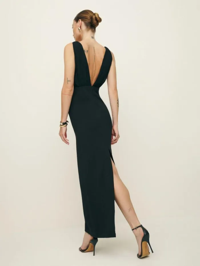 The Reformation Velda Dress Black 8211 ClothingWeddings