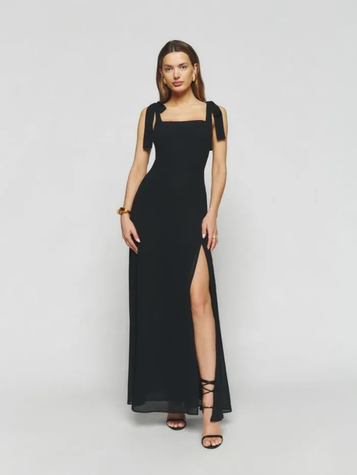 The Reformation Westerly Dress Black 8211 Weddings