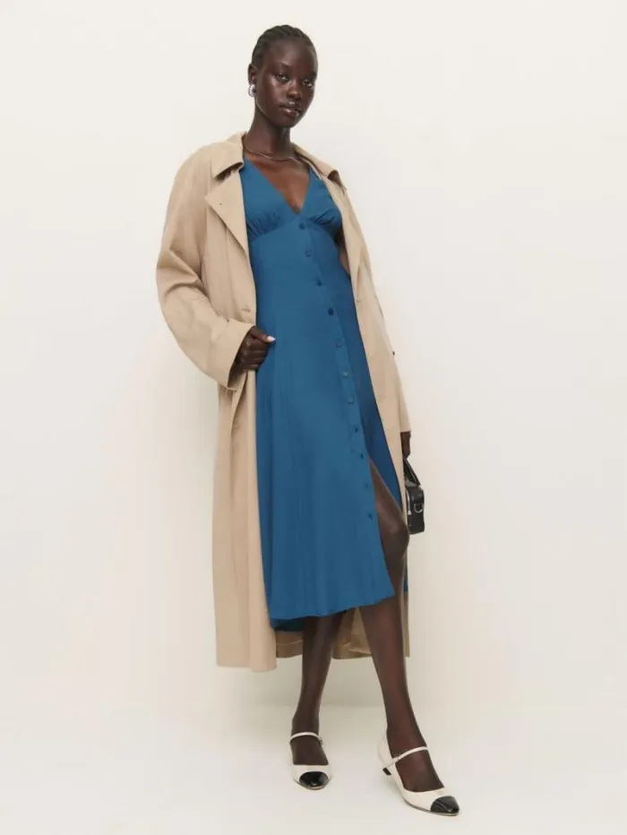The Reformation Wilda Dress Azul 8211 Clothing