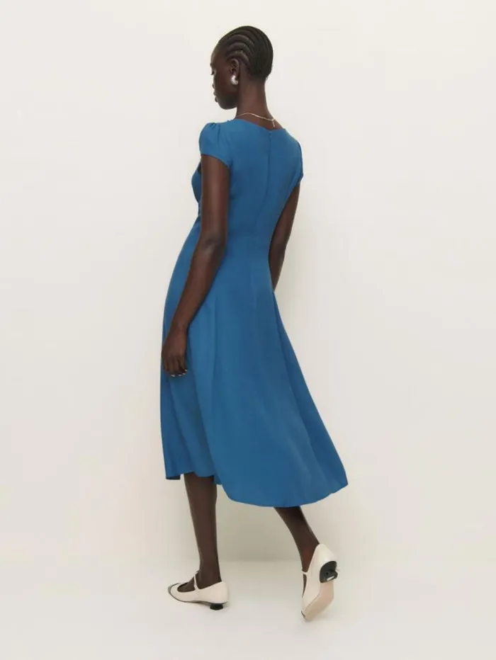 The Reformation Wilda Dress Azul 8211 Clothing