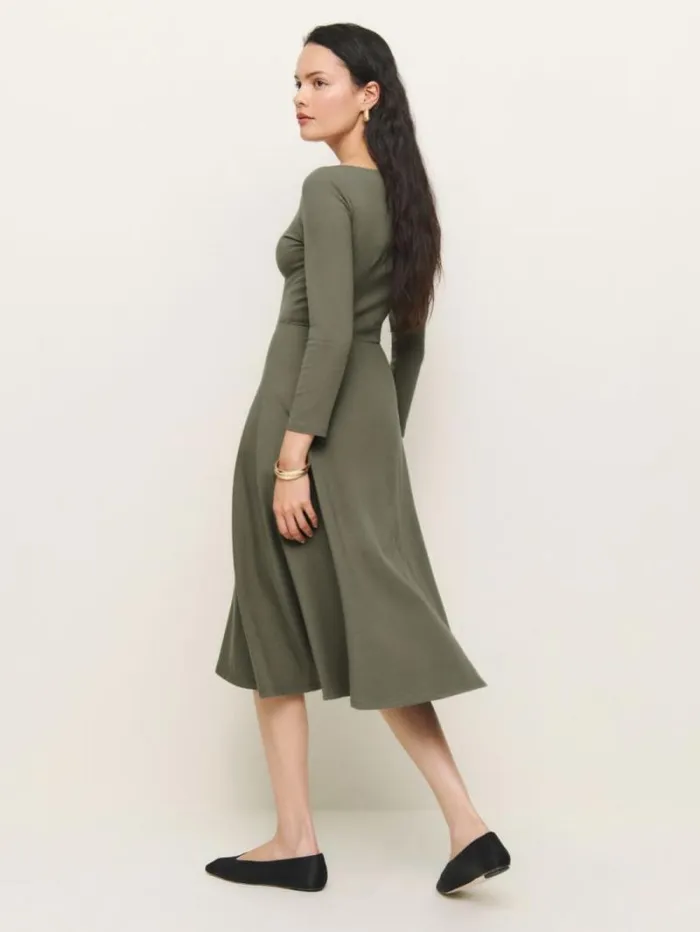 The Reformation Wiley Knit Dress Poppyseed 8211 Clothing